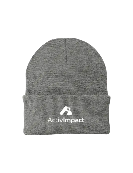 Medium Grey Heather Knit Cap w/ActivImpact Logo