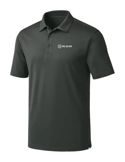 Dark Grey Silk Touch Performance Polo w/ROR Logo