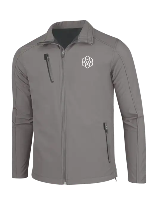 Medium Grey Welded Softshell Jacket w/Icon Logo