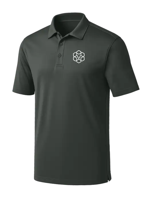 Dark Grey Silk Touch Performance Polo w/Icon Logo