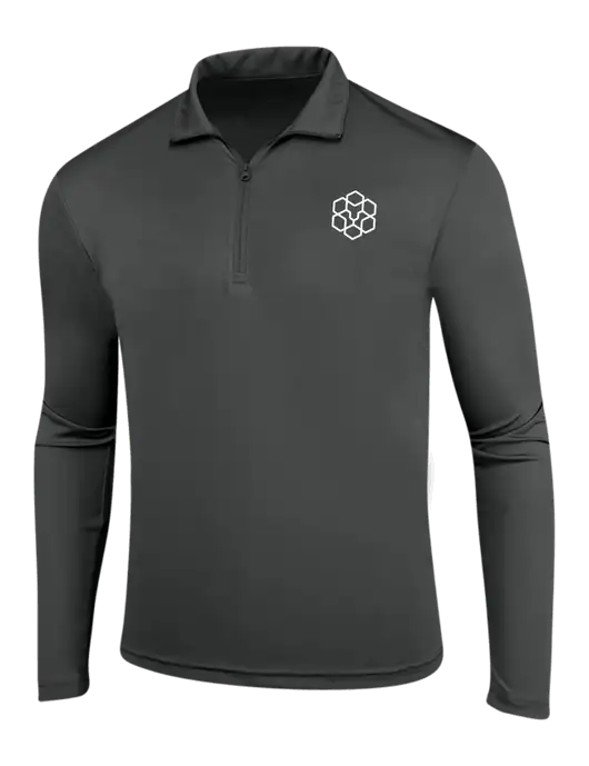 Dark Grey PosiCharge Competitor 1/4 Zip Pullover w/Icon Logo