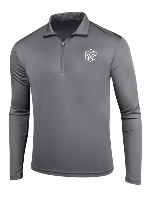 Medium Grey PosiCharge Competitor 1/4 Zip Pullover w/Icon Logo