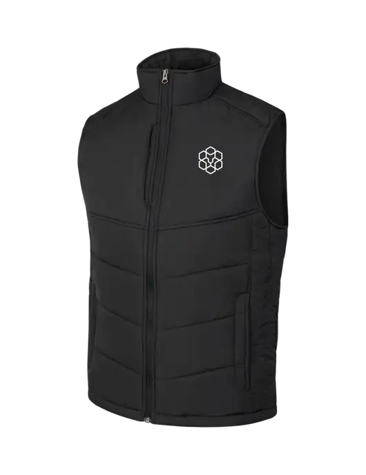 Black/Black Puffy Vest w/Icon Logo
