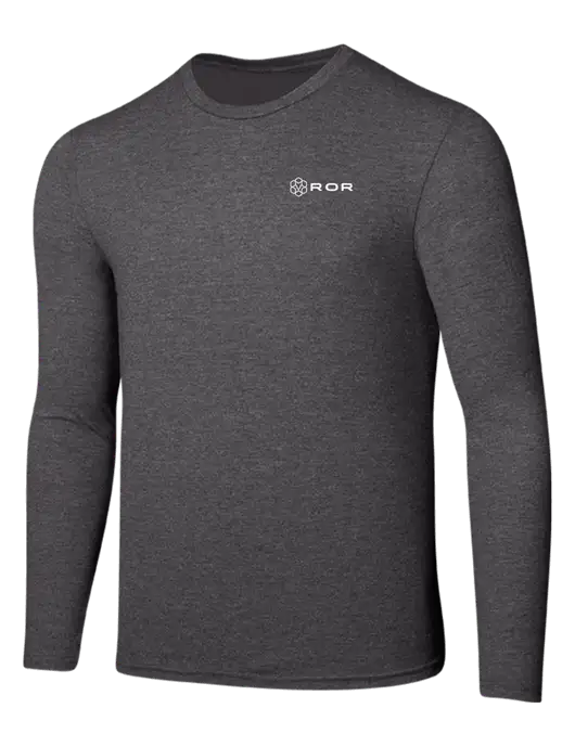 Seriously Soft Heathered Charcoal Long Sleeve T-Shirt w/ROR Logo