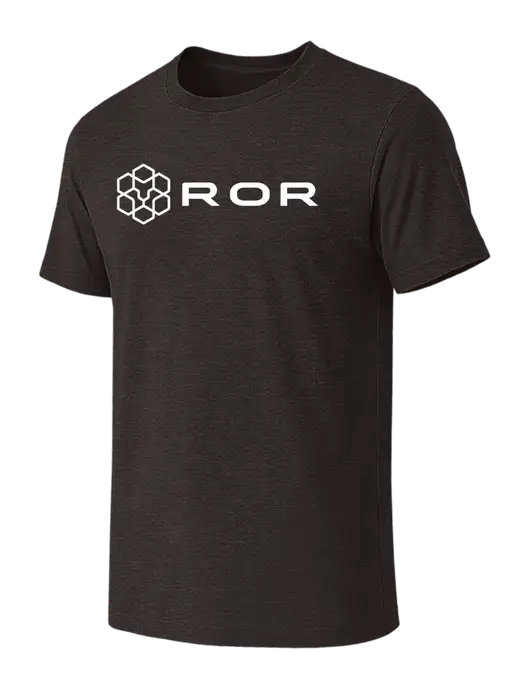 BELLA+CANVAS Dark Grey Heather CVC Short Sleeve Tee w/ROR Logo