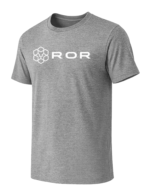 BELLA+CANVAS Heather Grey CVC Short Sleeve Tee w/ROR Logo
