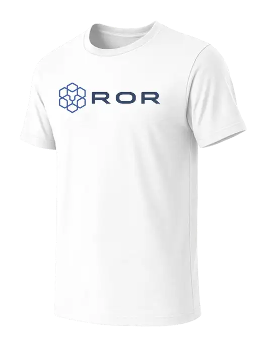 BELLA+CANVAS White Blend CVC Short Sleeve Tee w/ROR Logo