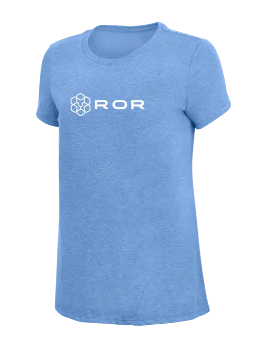 Womens Simply Soft Maritime Frost 4.5oz Poly/Combed Ring Spun Cotton T-Shirt
 w/ROR Logo