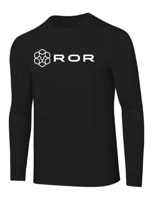 Core Blend Black Long Sleeve Tee w/ROR Logo