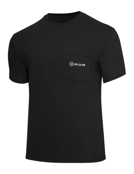 Core Blend Black Pocket T-Shirt w/ROR Logo