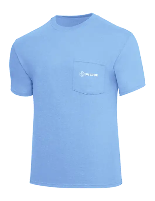 Core Blend Light Blue Pocket T-Shirt w/ROR Logo