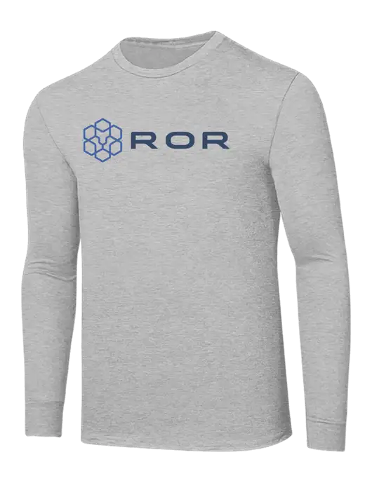 Core Blend Light Grey Heather Long Sleeve Tee w/ROR Logo