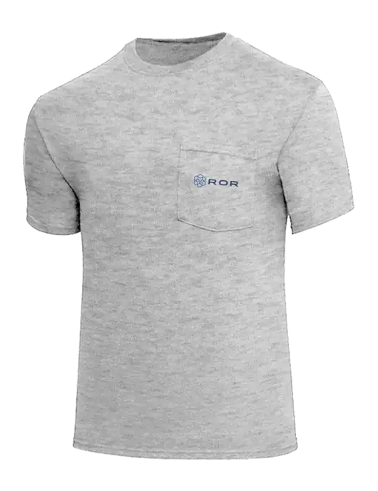 Core Blend Light Grey Heather Pocket T-Shirt w/ROR Logo