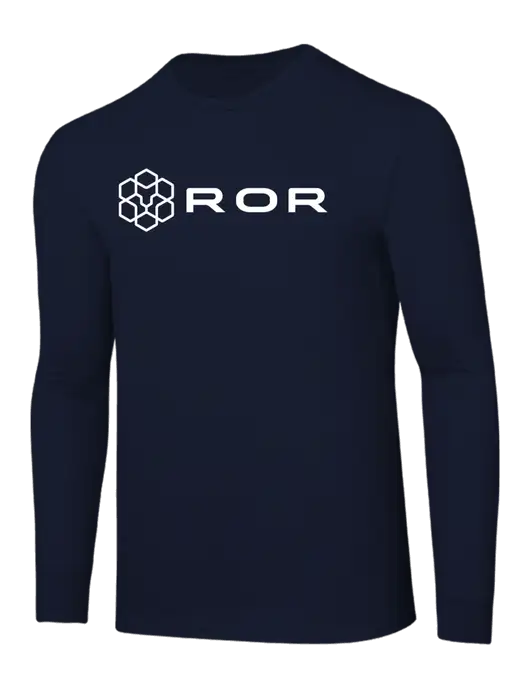 Core Blend Navy Long Sleeve Tee w/ROR Logo